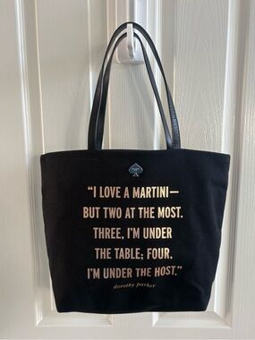 Kate Spade | Vintage Dorothy Parker Canvas Tote | Black | Like New